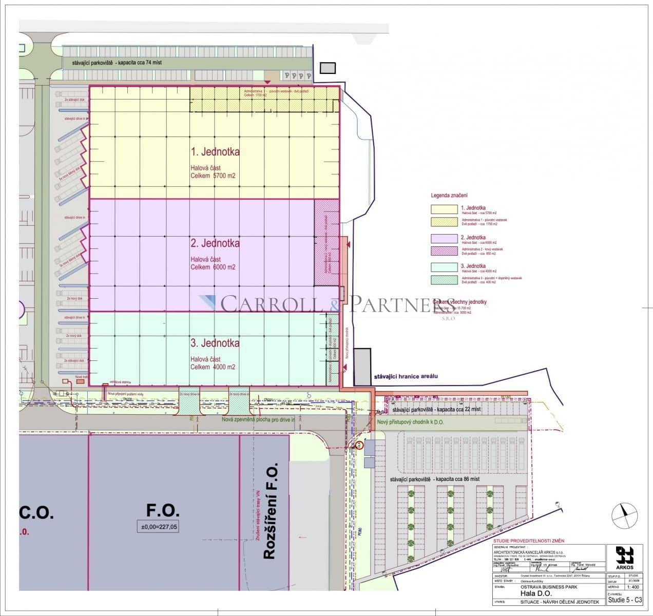 Studie 5 - C3 Situace - Nvrh dlen jednotek